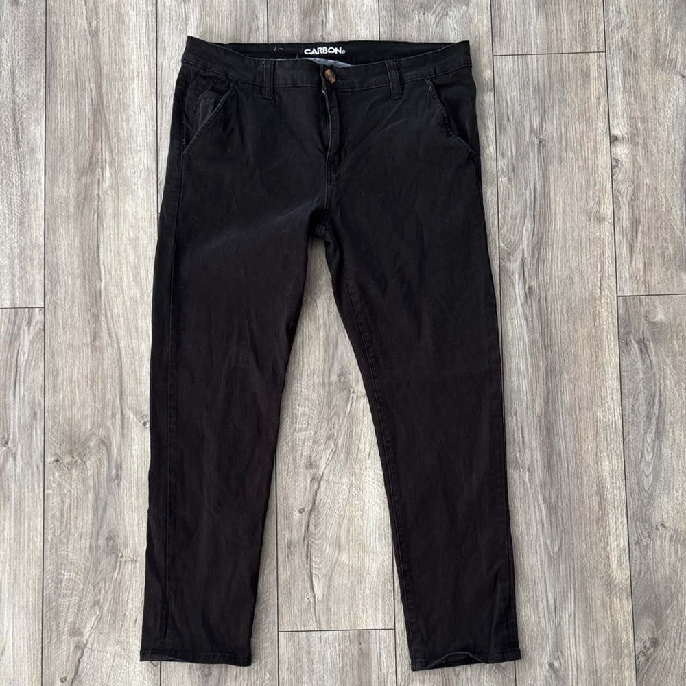 Carbon Men's Black Chinos‎